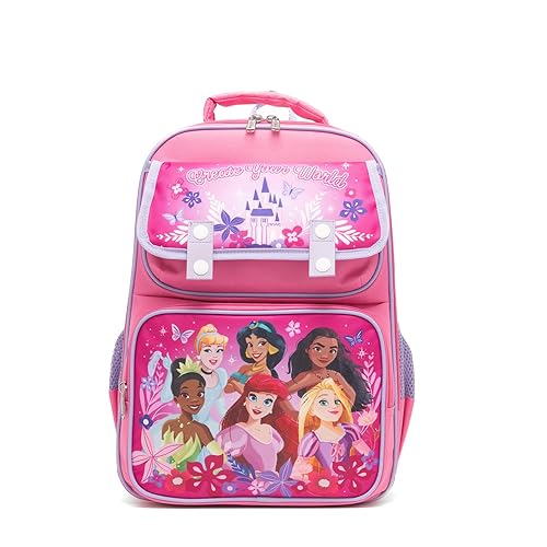 Ruz - Princess Large School backpack with Padded Back and Adjustable Straps, Pink, A28239