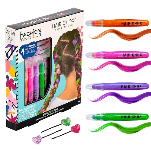 Fashion Angels Hair Chox Set, Temporary Hair Color for Kids- Safe and Washable Hair Chalk