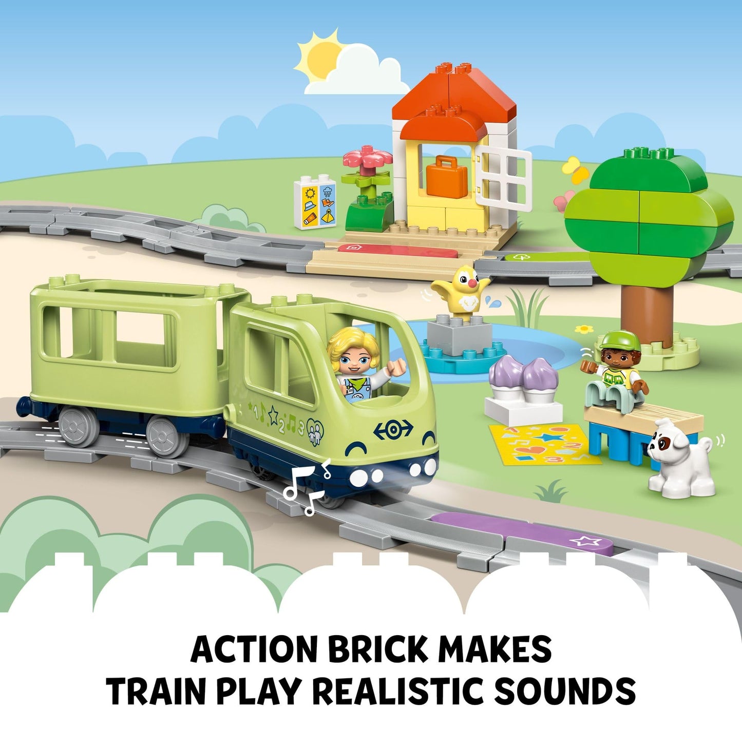 LEGO DUPLO Town Interactive Adventure Train Set - Building Toy for Toddlers, Boys and Girls, Ages 2+ - Learning Train Toy Playset with Lights and…