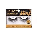 i-ENVY Luxury Mink Collection False Eyelashes 100% Real Mink Glamorous Eye Look Lashes Maximum Fluffiness 3D Multi-Curl Angle (1 Pack)