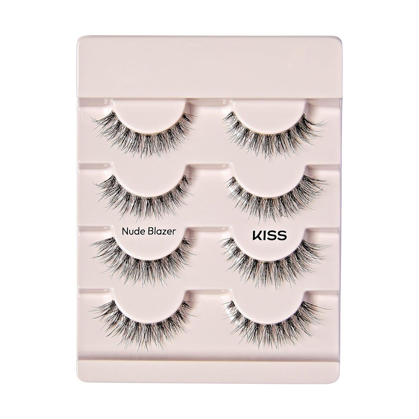 KISS The New Natural, False Eyelashes, 'Nude Blazer', 12mm, Includes 4 Pairs Of Lashes, Easy to Apply, Reusable Lash Clusters