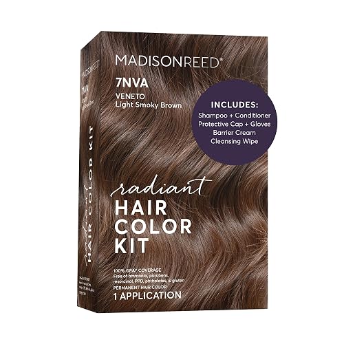 Madison Reed Radiant Hair Color Kit - 7NVA Light Cool Brown (Veneto Brown), Salon-Quality Permanent Hair Dye, Superior Gray Coverage & Dimensional