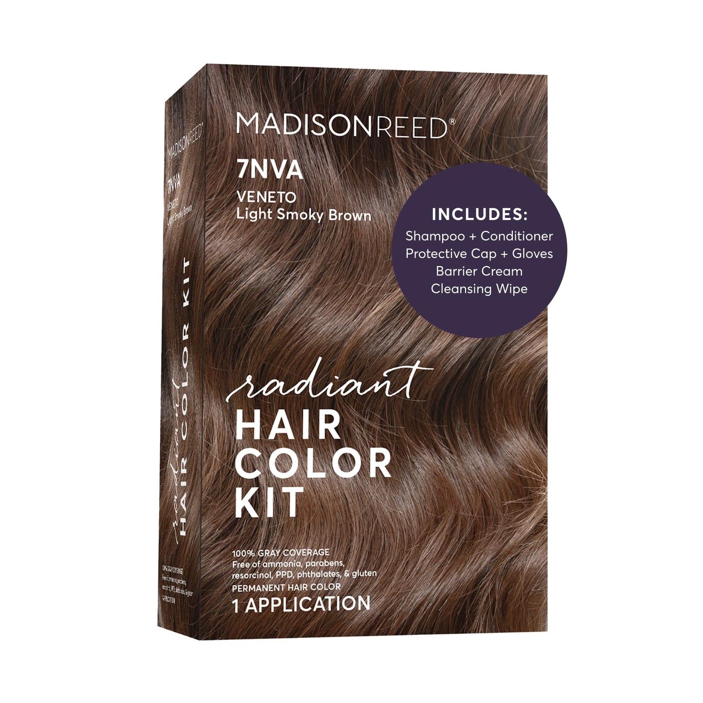 Madison Reed Radiant Hair Color Kit - 7NVA Light Cool Brown (Veneto Brown), Salon-Quality Permanent Hair Dye, Superior Gray Coverage & Dimensional