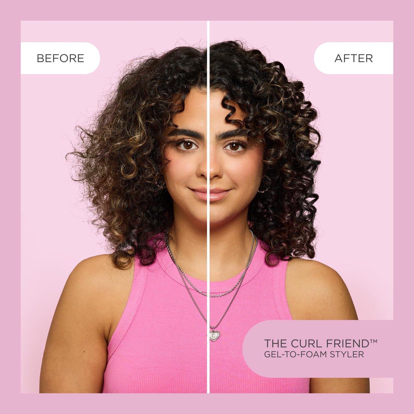 Cake Beauty Gel-to-Foam Curl Styler, The Curl Friend - High Hold & Definition - Frizz Protection- Infused with Coconut Oil & Shea Butter - For Curly