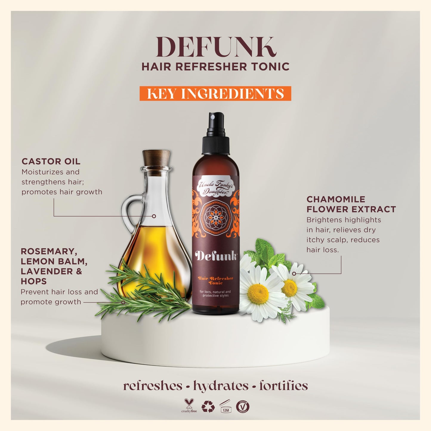 Uncle Funky's Daughter Defunk Hair Odor Neutralizing Tonic, 8 oz