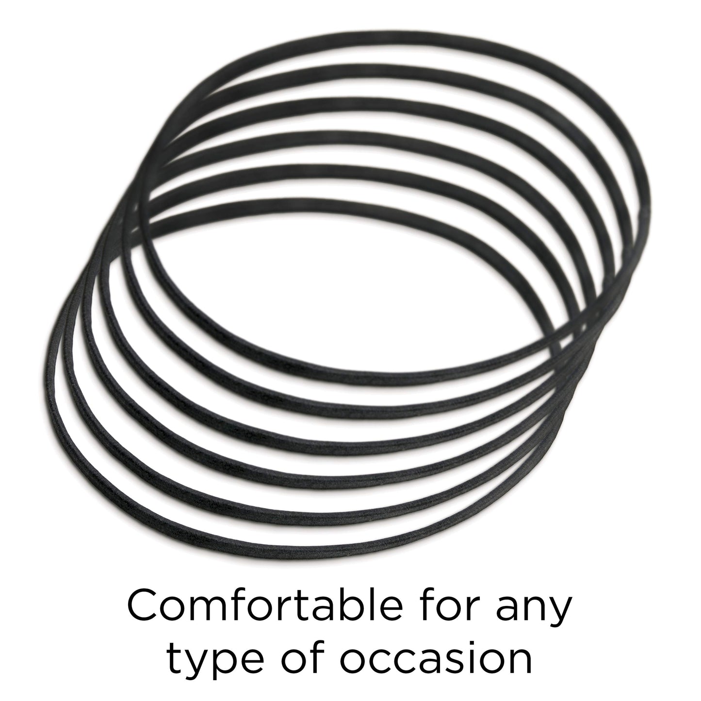 GOODY Women's Ouchless Thin Hair Flat Narrow Headwrap, Black, 6 Count Beauty and Personal Care GOODY