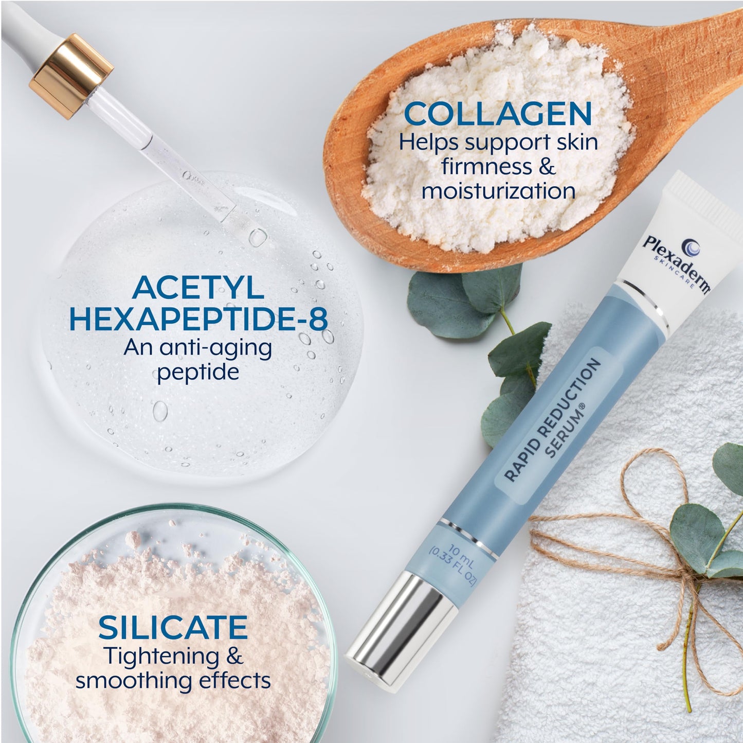 Plexaderm Rapid Reduction Eye Serum - Visibly Reduces Under-Eye Bags, Wrinkles, Dark Circles, Fine Lines & Crow's Feet Instantly, Anti Aging Wrinkle