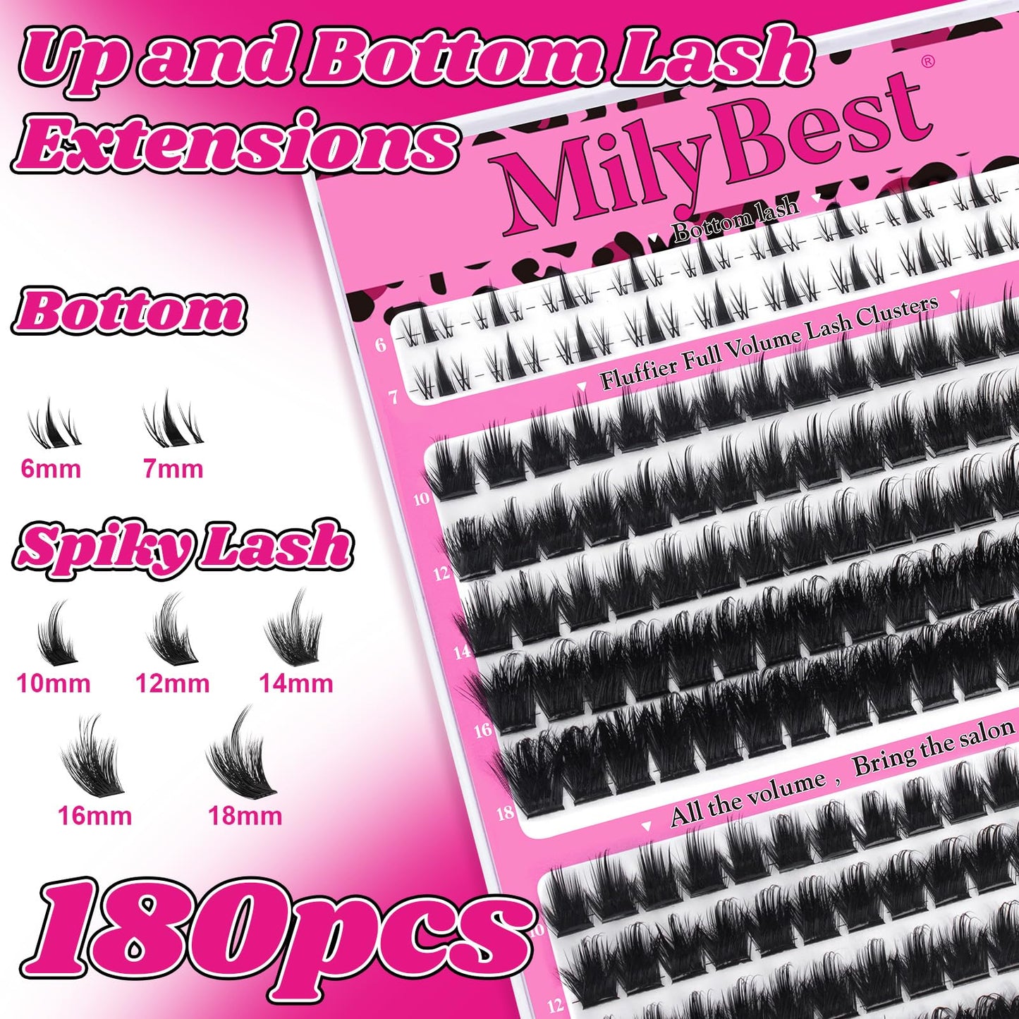 Cove Lash Clusters Kit Eyelash Clusters with Bottom Lashes 10-18mm Manga Fairy Individual Lashes Wispy Fluffy Cluster Eyelash Extensions Bond & Seal Beauty and Personal Care MilyBest