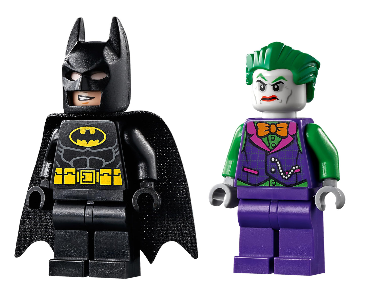 LEGO Super Heroes DC Batman Minifigure Combo - Batman with Batcape and Bat-a-rang & Joker in Orange Bow tie with Crowbar