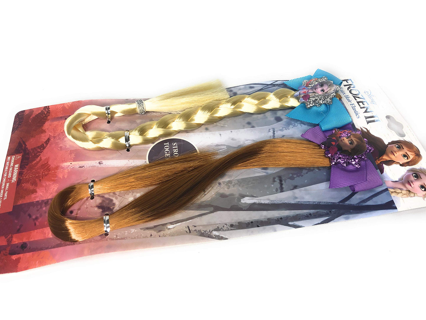 Disney Frozen II Girls Elsa & Anna Faux Hair Clip Set (2-Pack)