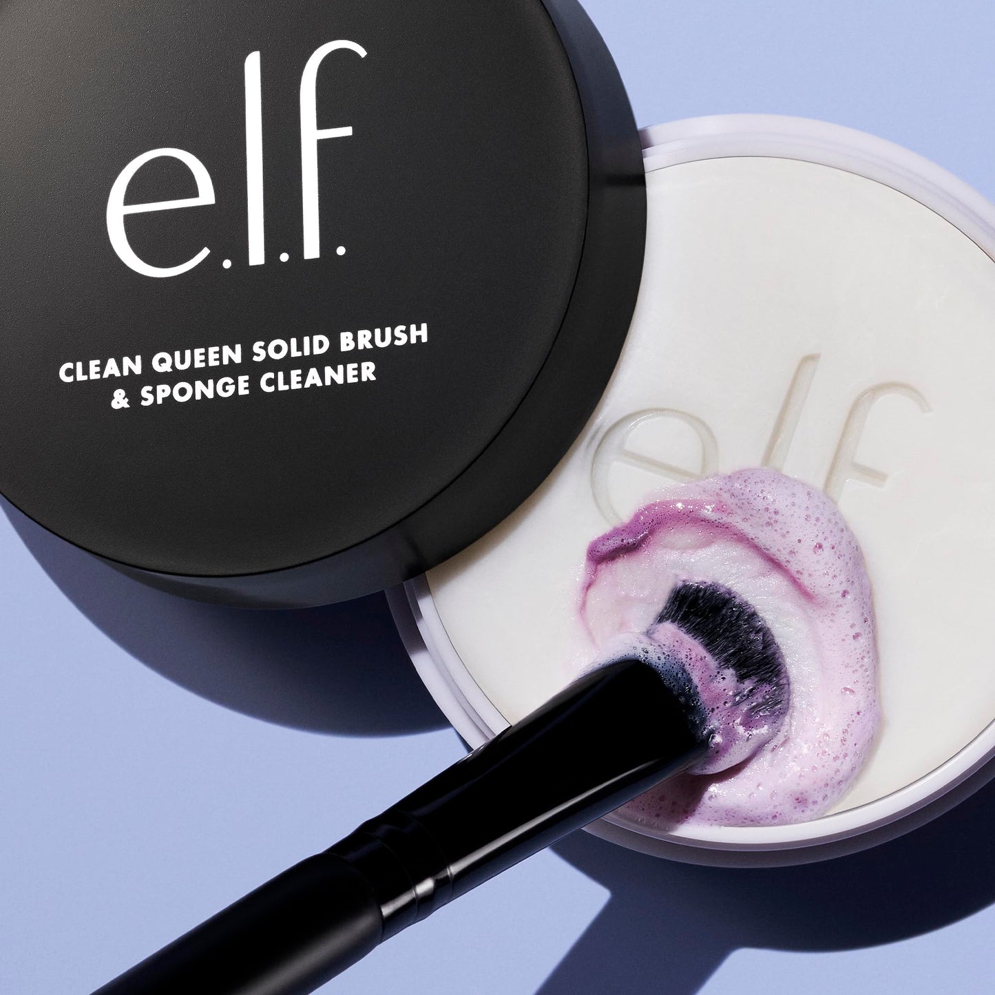 e.l.f. Clean Queen Solid Brush & Sponge Cleaner, Cleanses Face & Eye Makeup Brushes & Sponges, Nourishing, Non-Damaging Formula, Vegan & Cruelty-Free Beauty and Personal Care e.l.f.