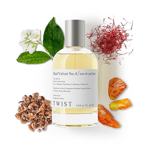 Twist - Red Velvet No. 4 - Eau De Parfum Inspired by MFK Baccarat Rouge 540, Long-Lasting Perfume For Women & Men, Paraben Free, Vegan, Clean
