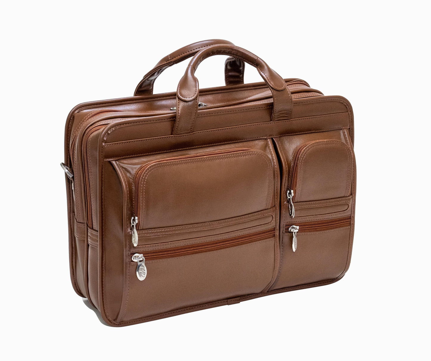 McKleinUSA CLINTON, 17" Leather Patented Detachable -Wheeled Laptop Briefcase