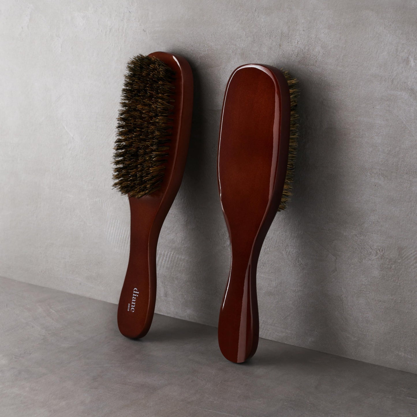 Diane Premium 100% Boar Wave Brush for Men and Barbers, Mens Hair Brush- Medium Bristles for Thick Coarse Hair - Use for Detangling, Smoothing, Wave