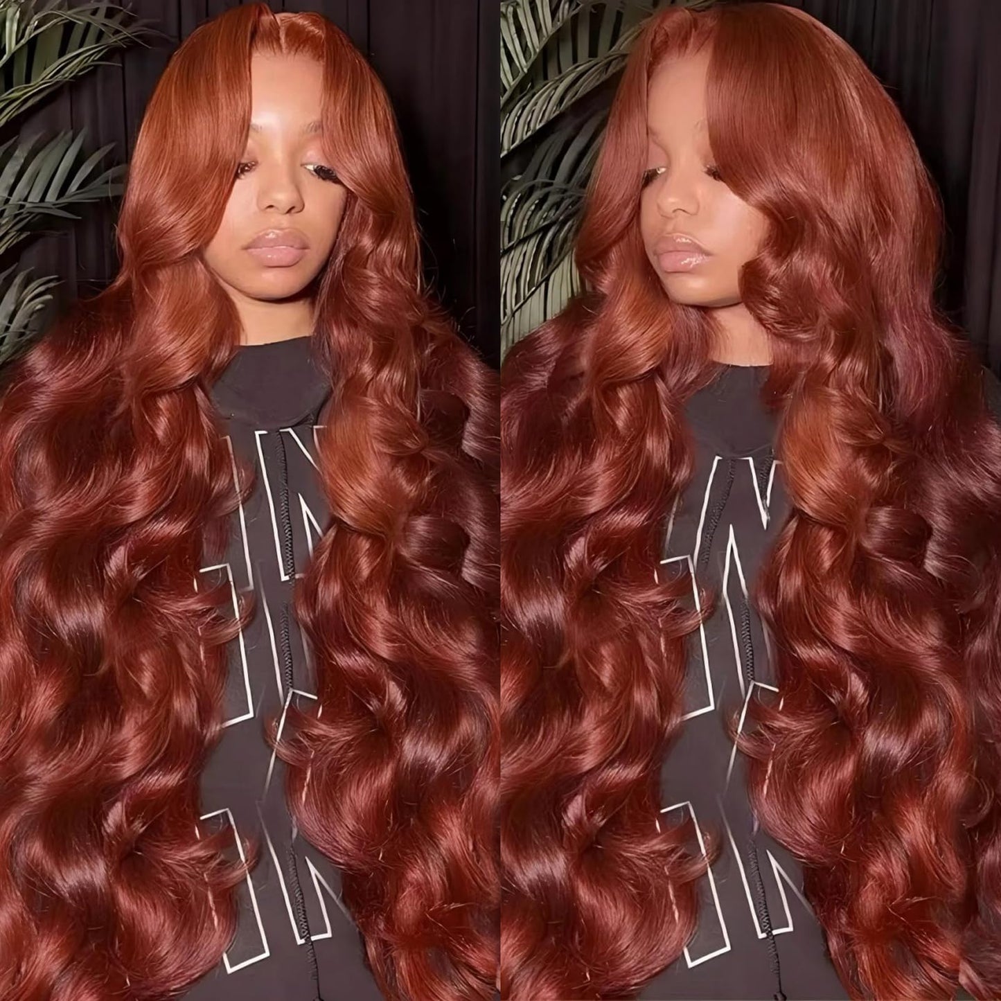 MUZOJET Reddish Brown 13x6 Lace Front Wigs Human Hair #33 Colored HD Transparent Lace Front Wig Human Hair Pre Plucked with Baby Hair for Black Women Beauty and Personal Care MUZOJET Default Title