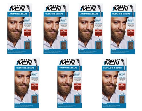 JUST FOR MEN Brush-In Color Gel for Mustache & Beard, Blond M-10/15 1 Each (Pack of 7)