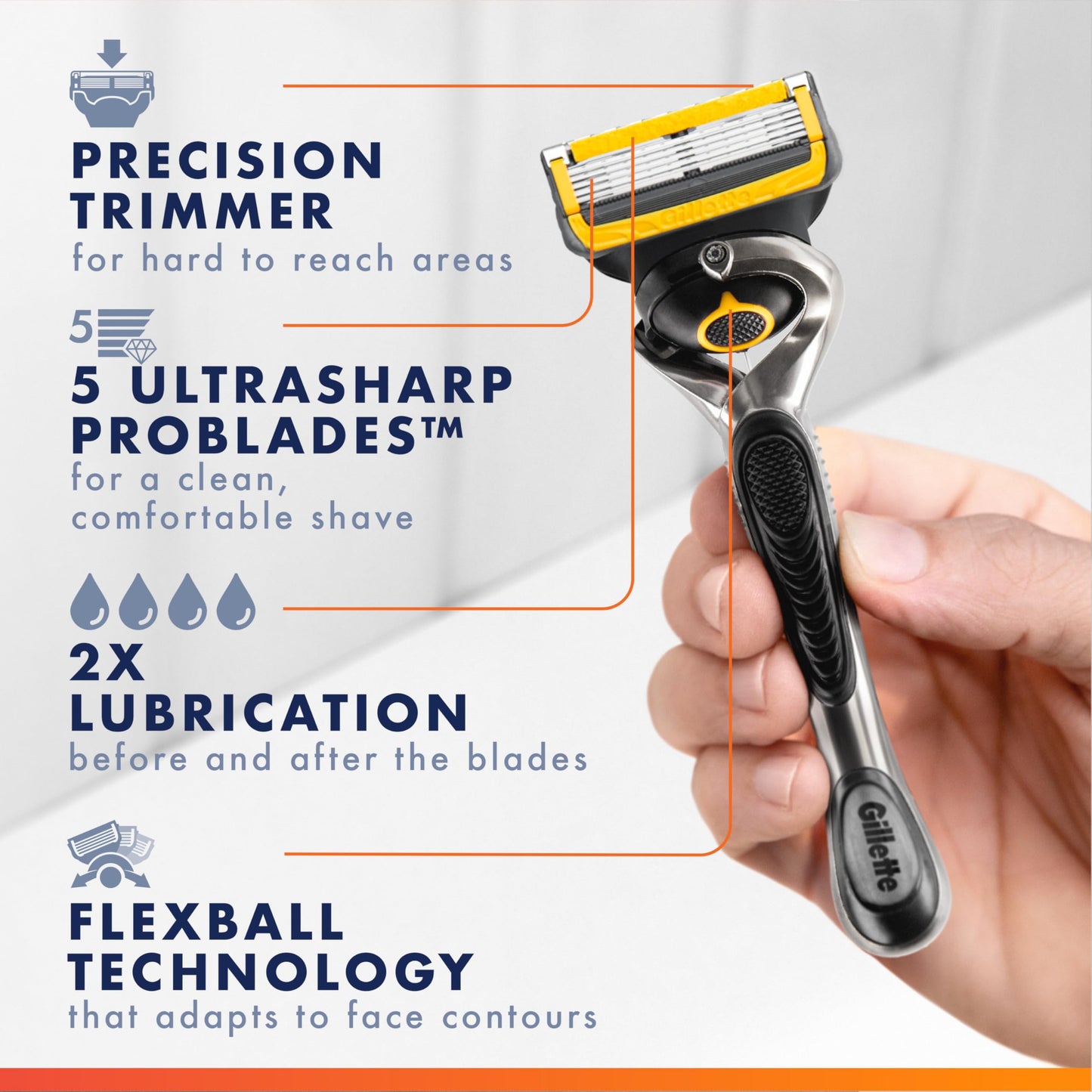 Gillette ProGlide Shield Razor Refills for Men, 4 Blade Refills Beauty and Personal Care Gillette