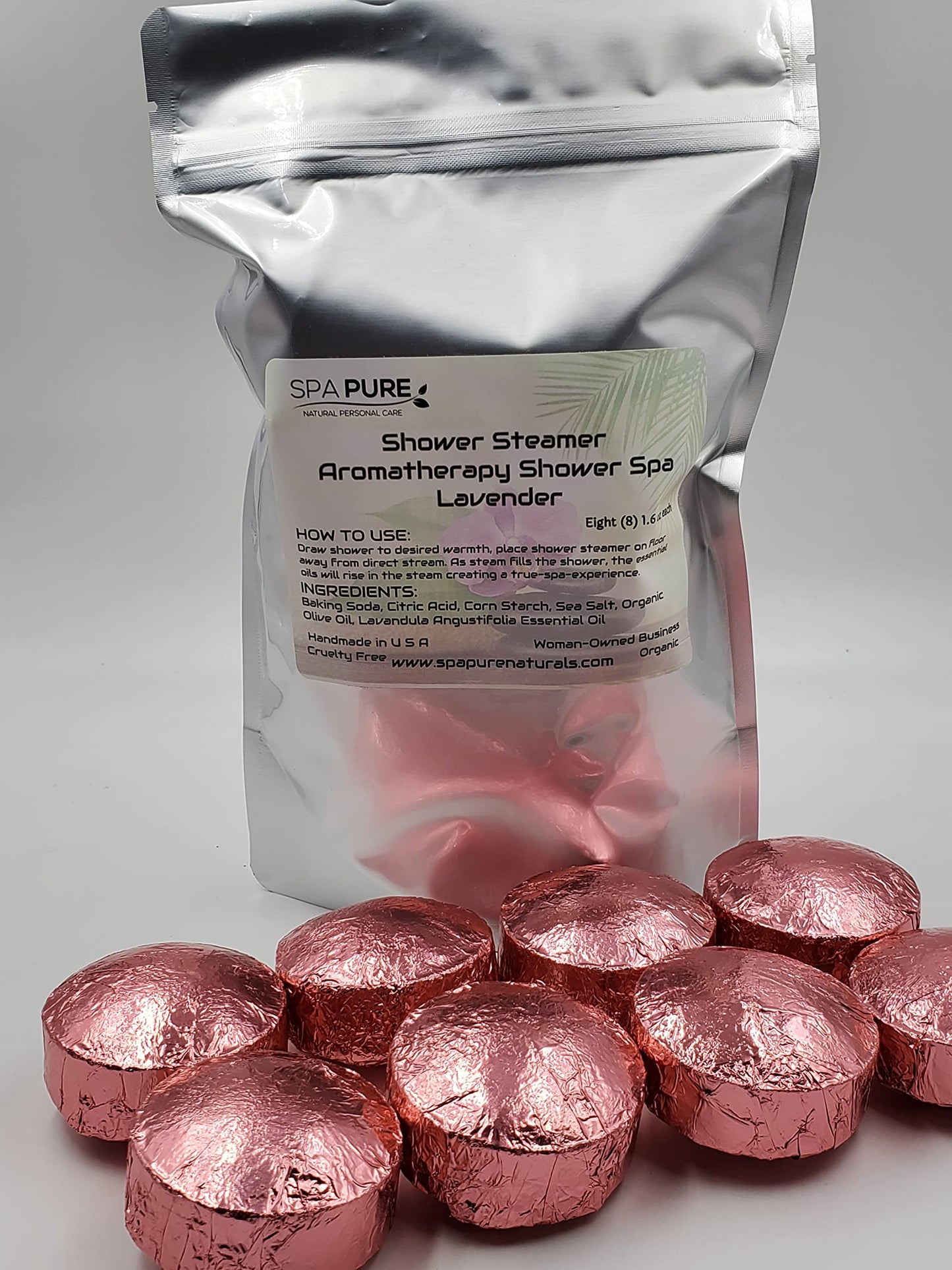 Spa Pure Aromatherapy Shower Steamers: 8 Aromatherapy Shower Bombs 1.6 oz each with 100% Natural/Organic Essential Oils - Transform Your Shower…