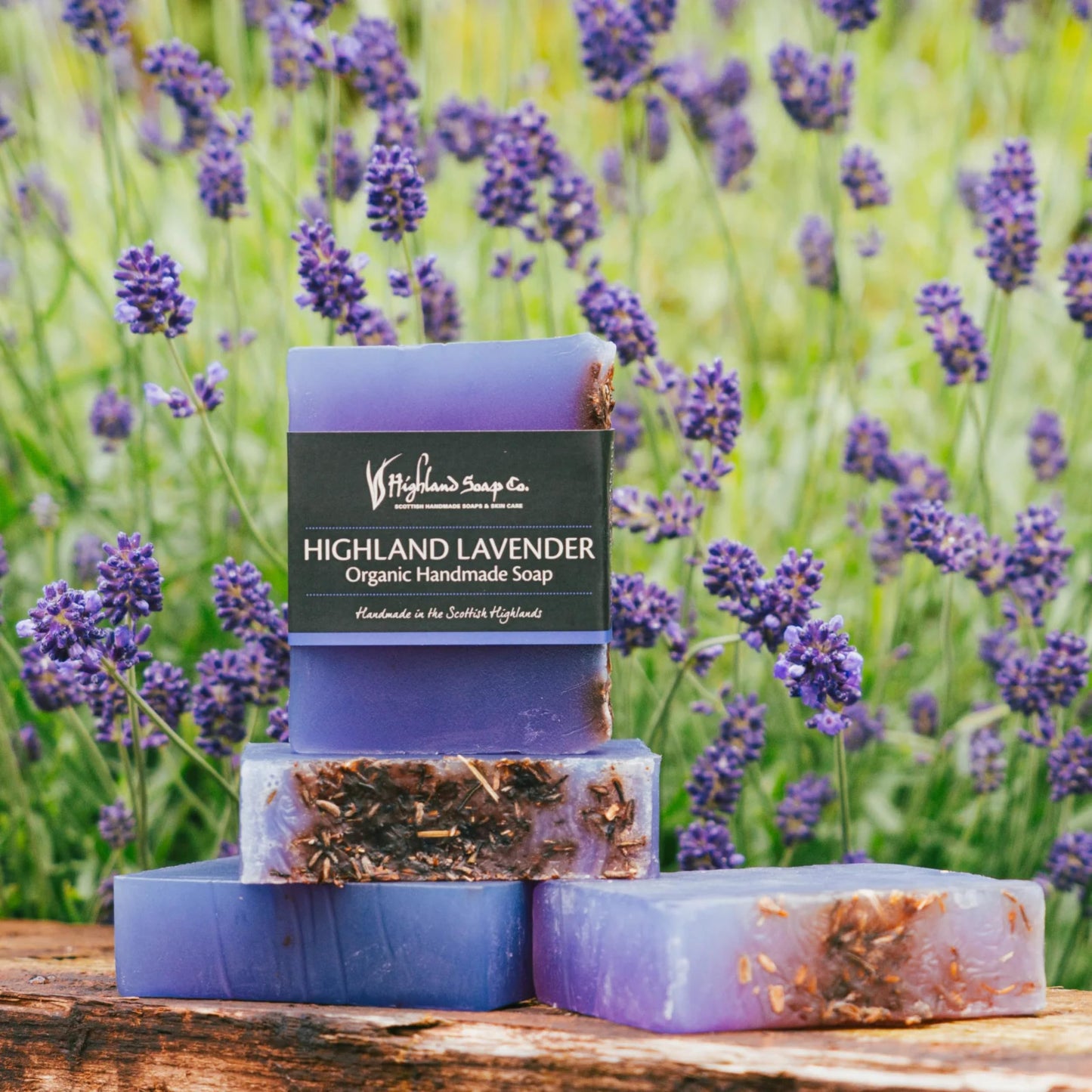 The Highland Soap Company, Handmade Scottish Organic Vegetable Oil Glycerin Soap Bar, Highland Lavender, 5.3oz (Pack of 1)