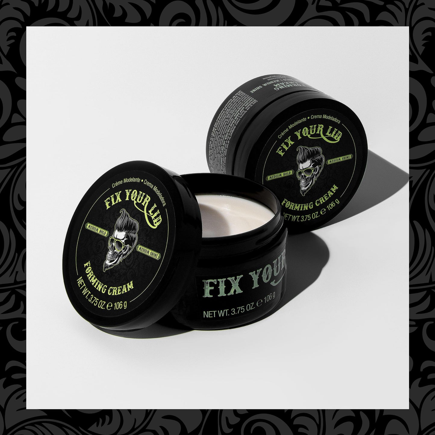 Fix Your Lid Forming Cream 3.75 oz Medium Hold Hair Cream For Men - Mens Hair Gel Medium Shine - All Day Hold Styling Cream For All Hairstyles - Easy
