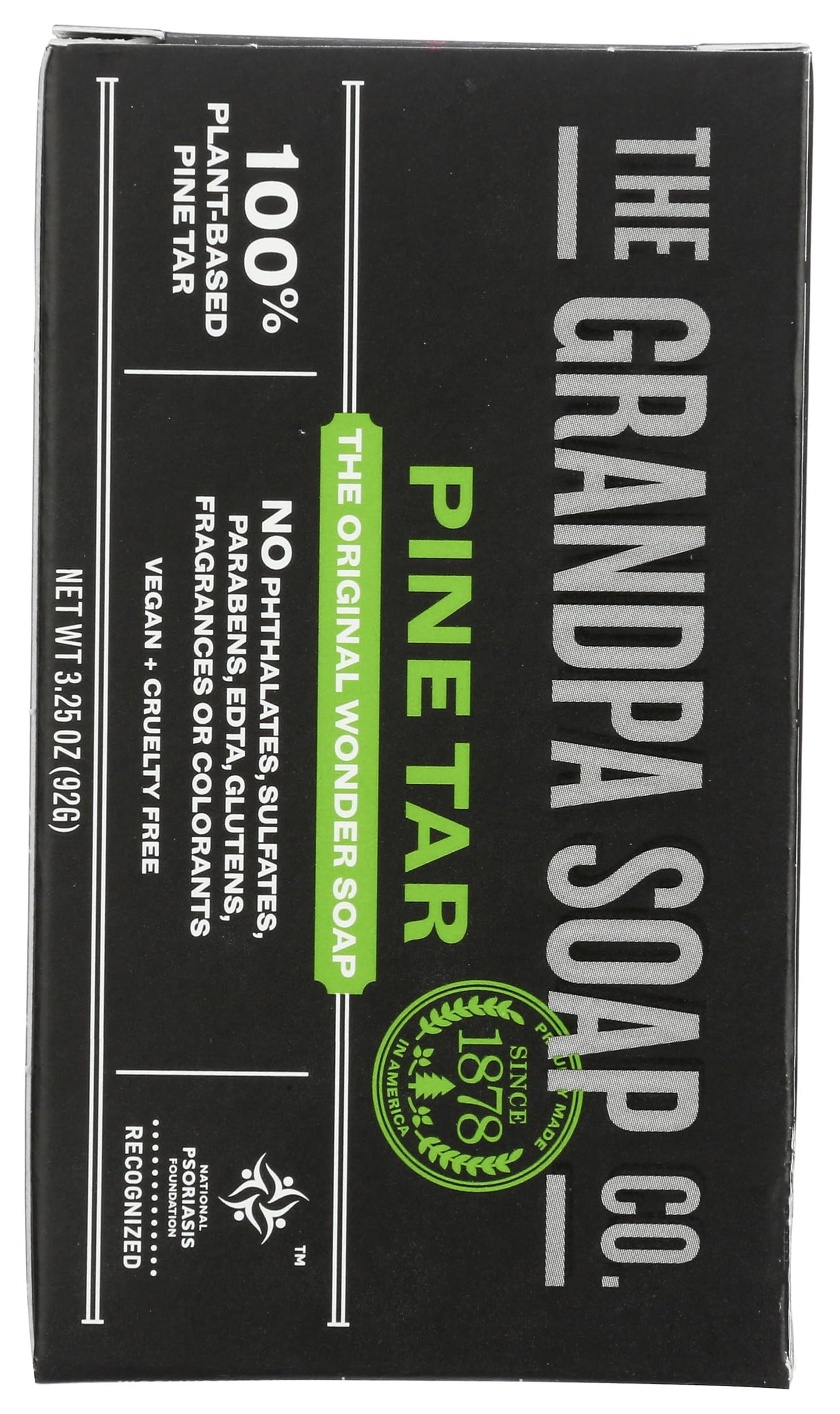 Grandpas Wonder Pine Lathers White Tar Bath Bar Soap - 3.25 Oz