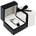 Noble Piano Wood Watch Gift Box - Luxury Single Watch Box - Comes with a Two Piece Packer and Ribbon (Black)