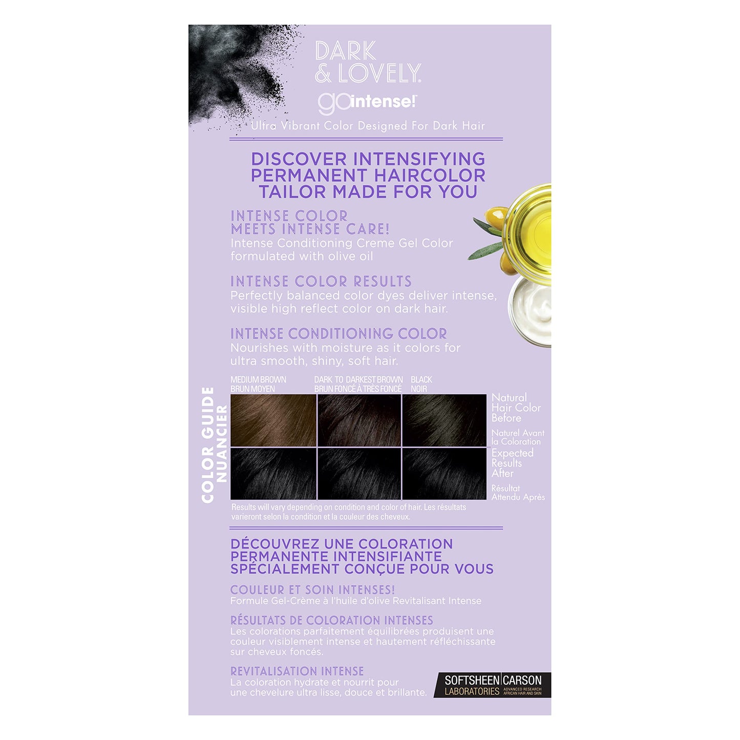 SoftSheen-Carson Dark and Lovely Go Intense Ultra Vibrant Color on Dark Hair, Super Black 1 (Packaging May Vary)