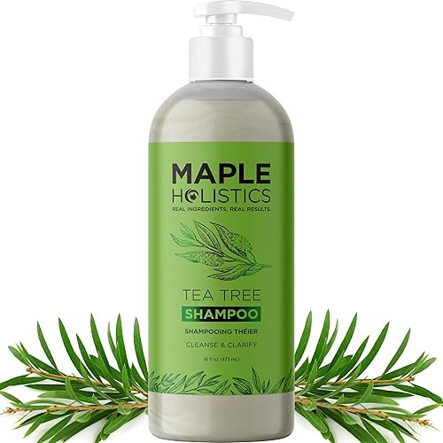 Clarifying Shampoo for Build Up & Oily Hair - Tea Tree Shampoo for Men and Women with Rosemary Essential Oil for Oily Hair and Scalp - Color Safe