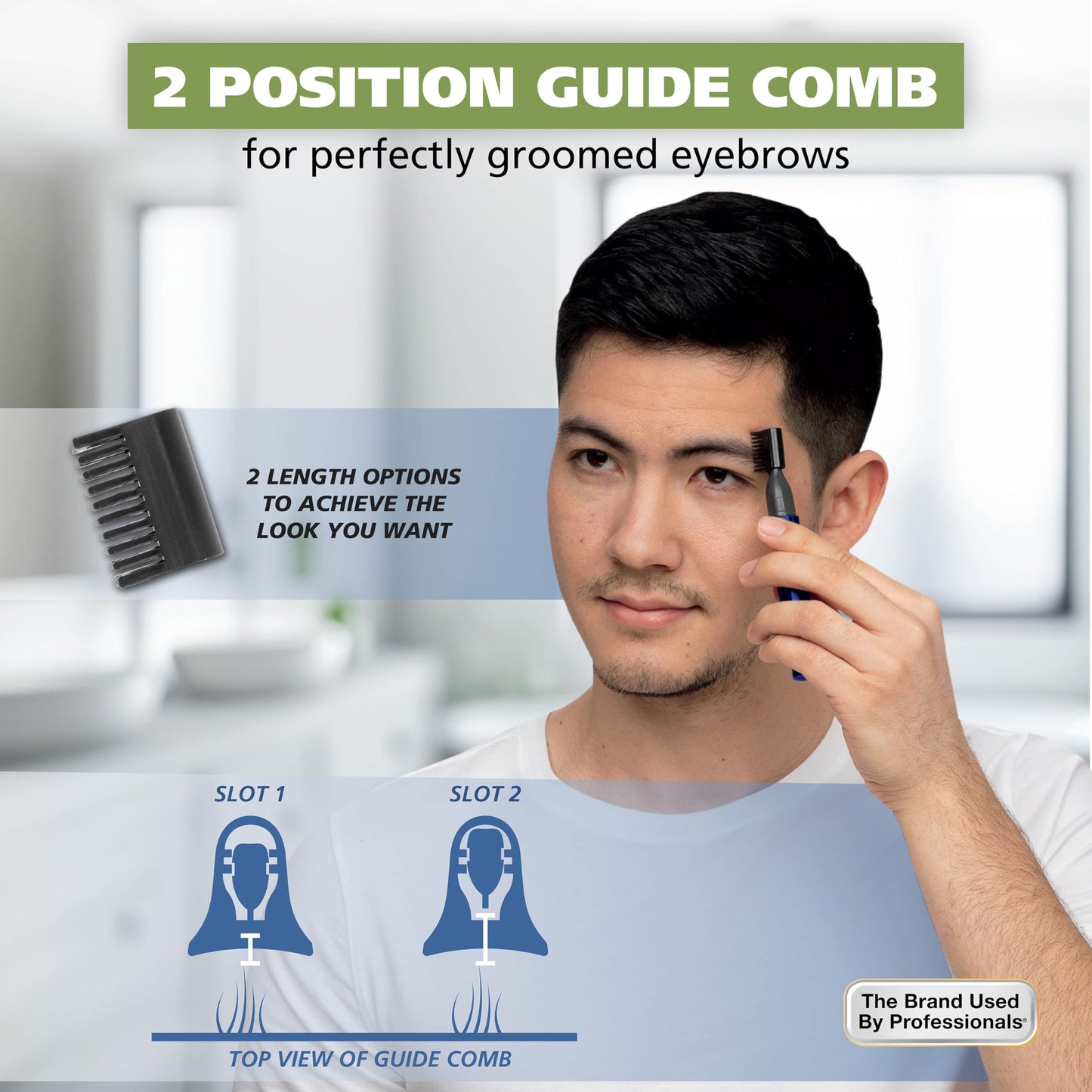 Wahl Micro Groomsman Battery Personal Trimmer for Hygienic Grooming with Rinseable, Interchangeable Heads for Eyebrows, Neckline, Nose, Ears, & Other Beauty and Personal Care Wahl