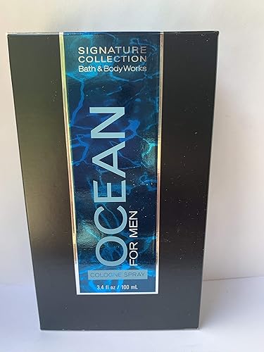 Bath and Body Works 3.4 Ounce Ocean Cologne Spray For Men Original Rectangle Box