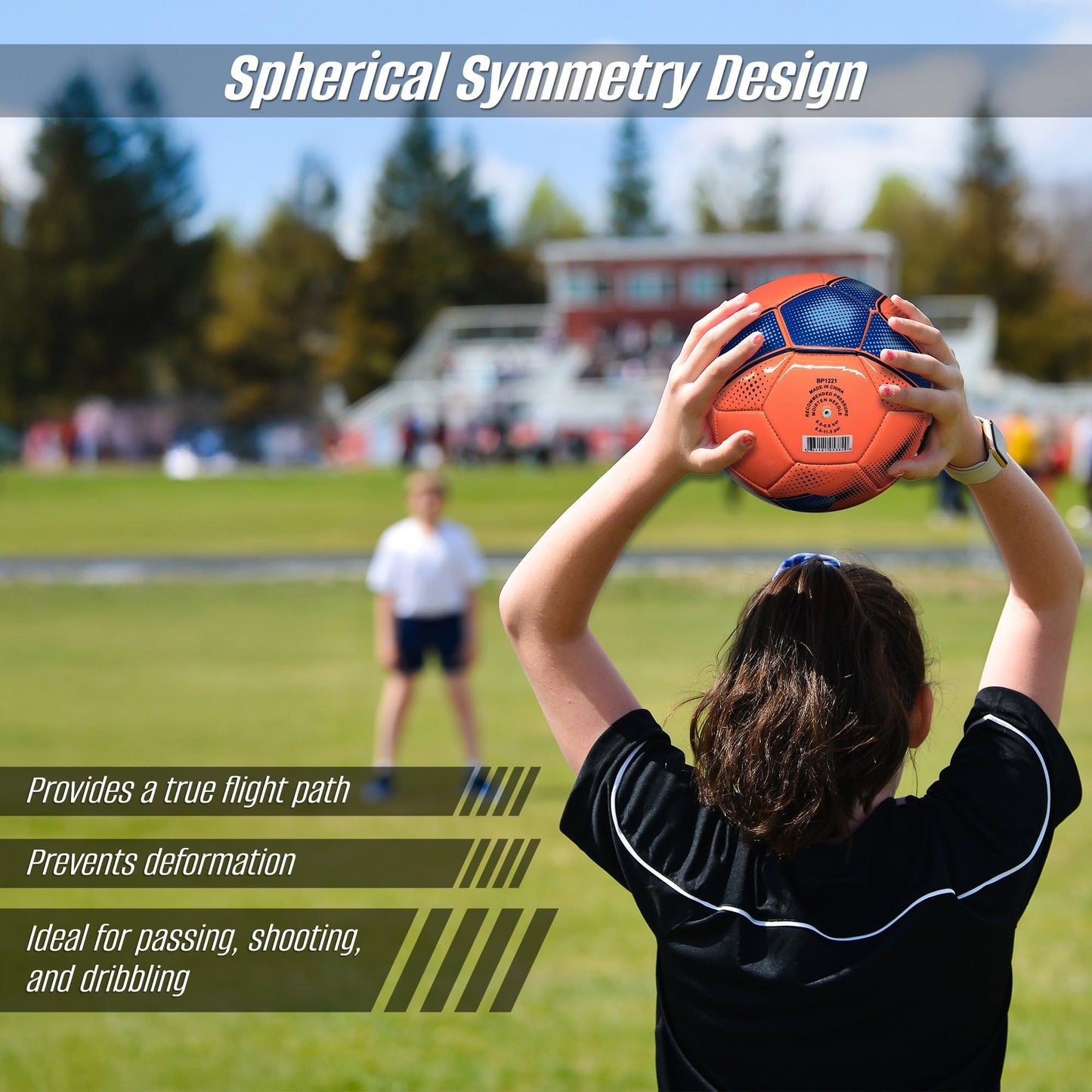 Vizari Cordoba Soccer Balls for Youth, Adult, Kids - Sizes 3, 4, 5 - Red, Orange, Blue, Pink & Yellow (Pack of 1, 6, 12)