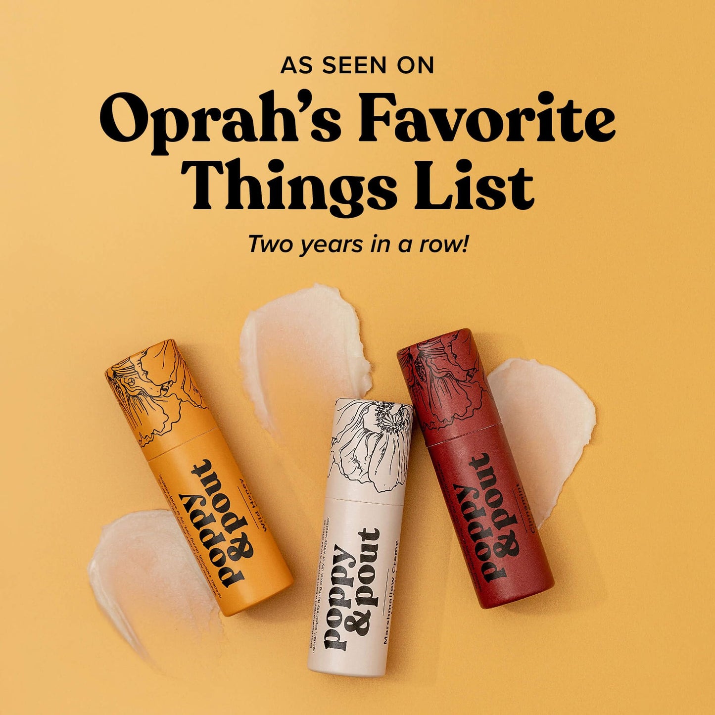Poppy & Pout Marshmallow Creme Jumbo Lip Balm | All Natural Lip Balms & Moisturizers | Hydrates with Beeswax, Vitamin E, Organic Coconut Oil |