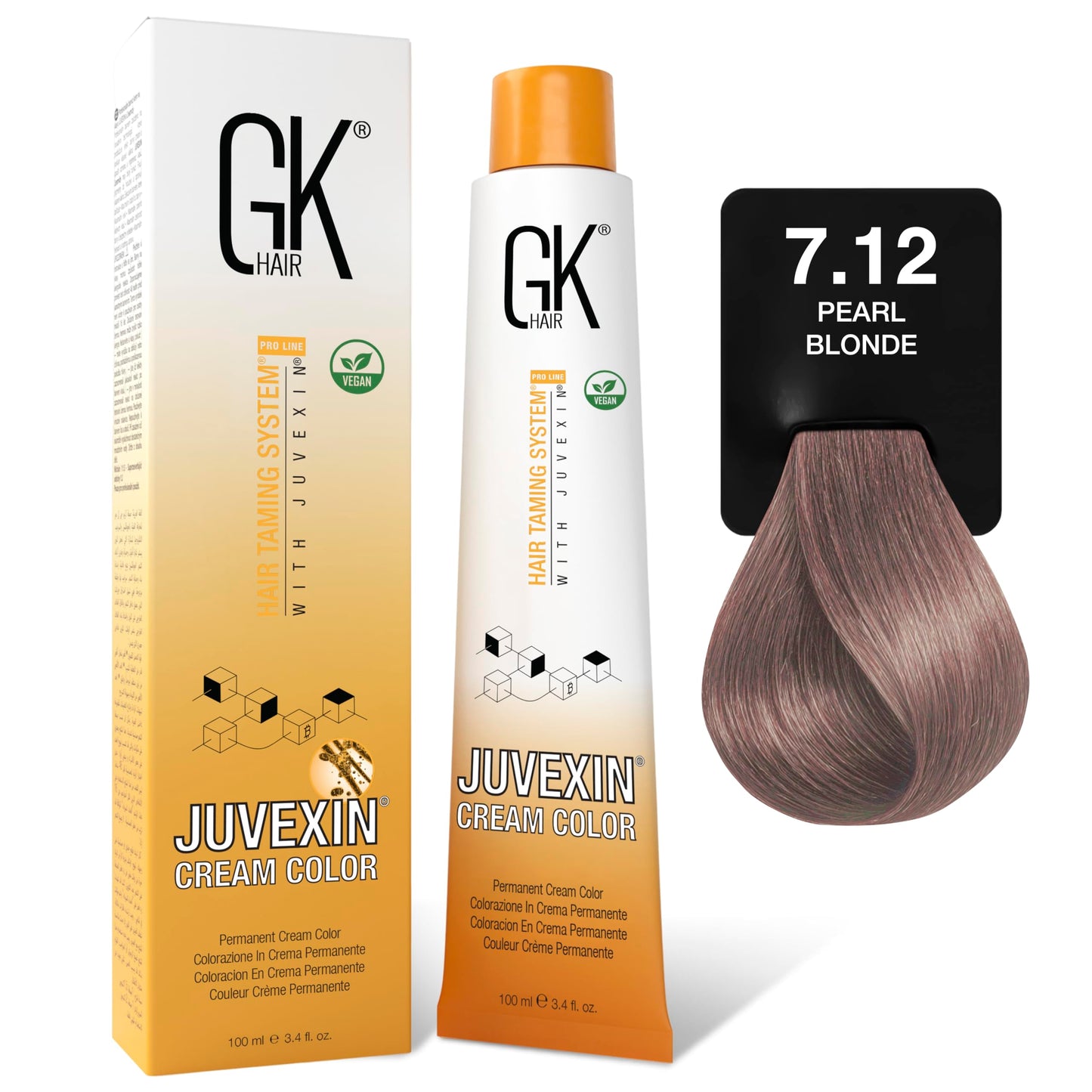 GK HAIR Global Keratin Professional Hair Color Cream Tube (3.4 Fl Oz/100ml) Nourishing & Cleansing Colors for Styling High Performance Long Lasting