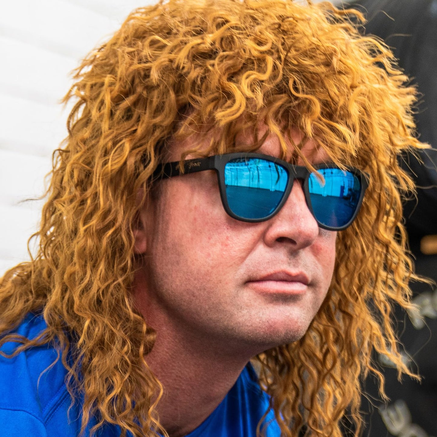 goodr Mick & Keith's Midnight Ramble Polarized Sunglasses for Men & Women, Medium Sized (OG), Black Solid Frame with Blue Mirrored Reflective Lenses