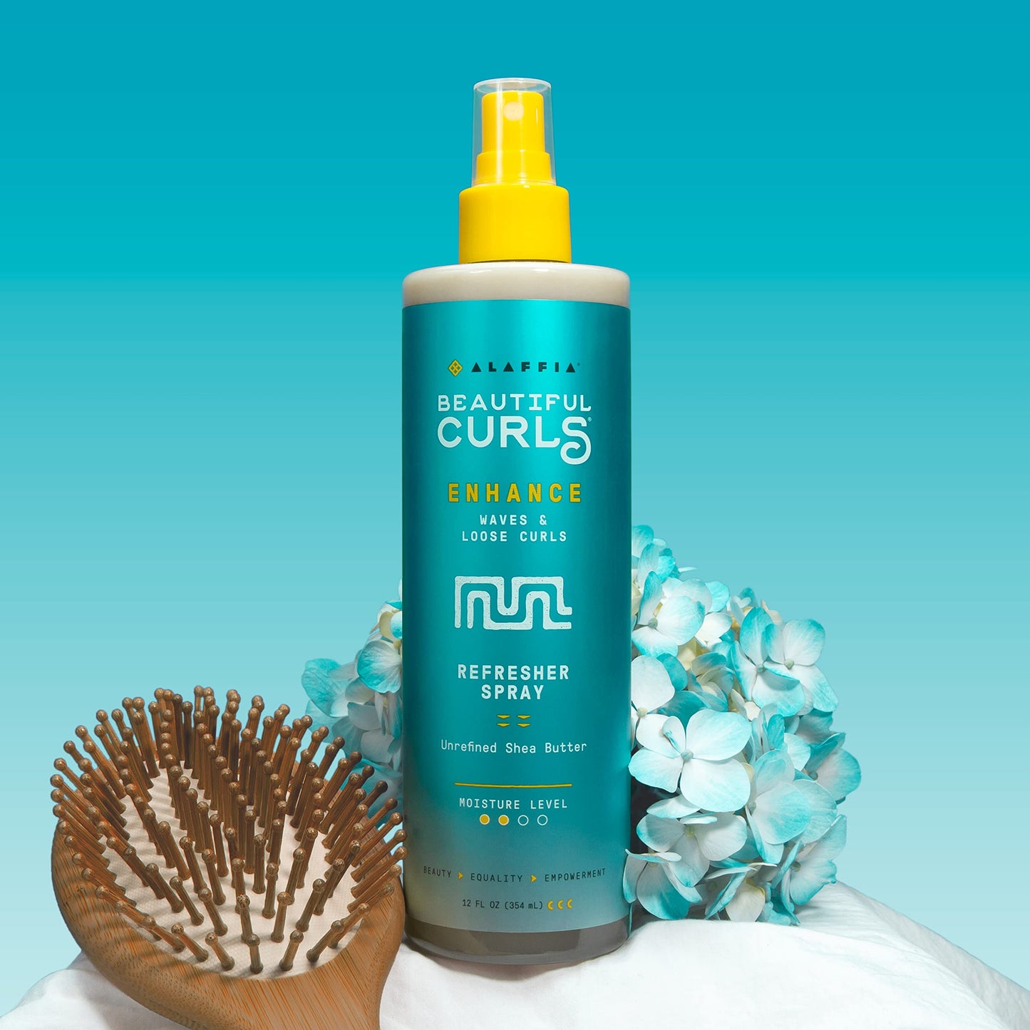 Alaffia Beautiful Curls Curl Enhance Refresher Spray, Wavy to Curly Hair Products, No Sulfates with Shea Butter & Essential Oils, Calendula and Aloe