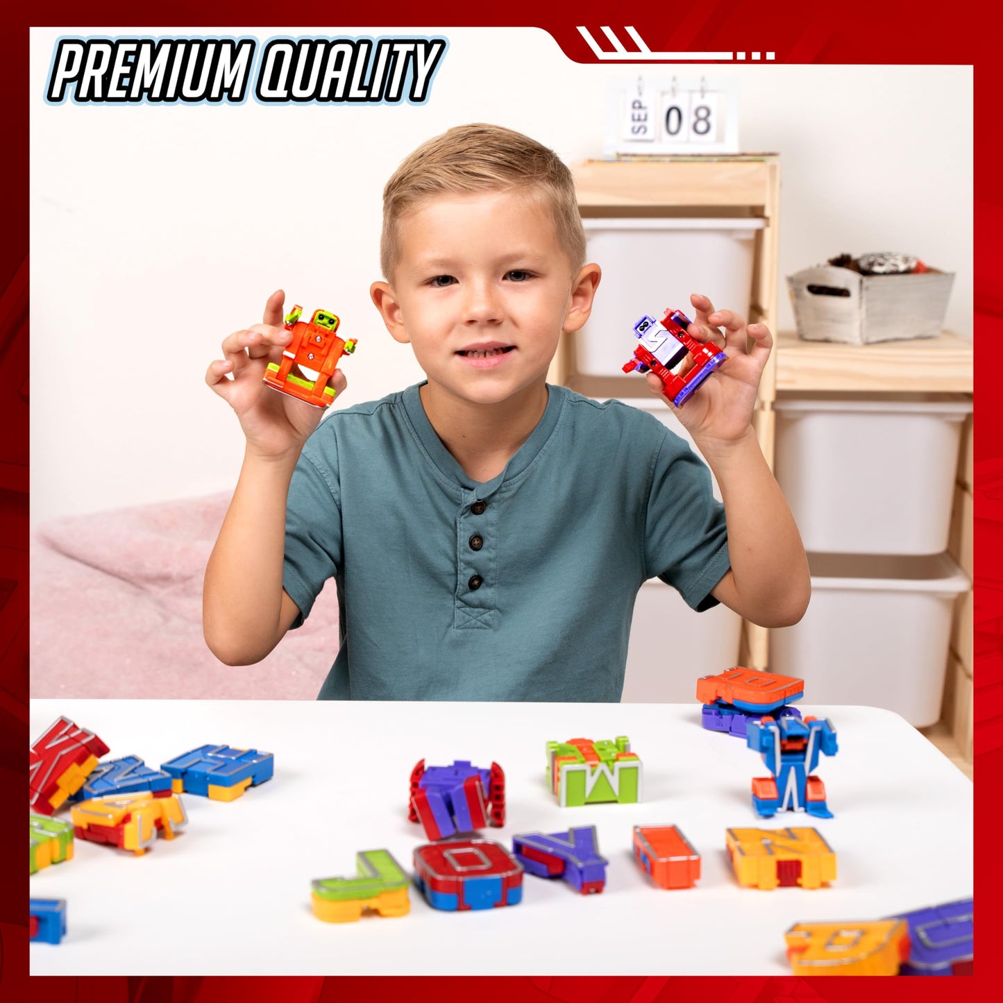 JOYIN Alphabet Robots – ABC Learning Toy for Toddlers, Alphabots Educational Letters, Classroom Prize, Carnival or Christmas Gift for Kids