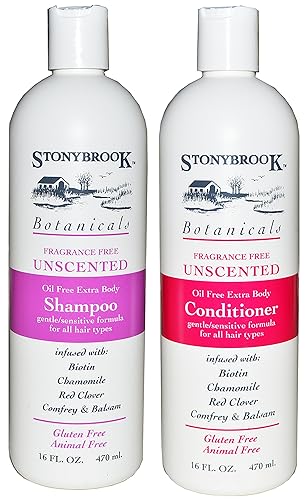 Stonybrook Botanicals Fragrance Free Unscented Shampoo and Conditioner Set