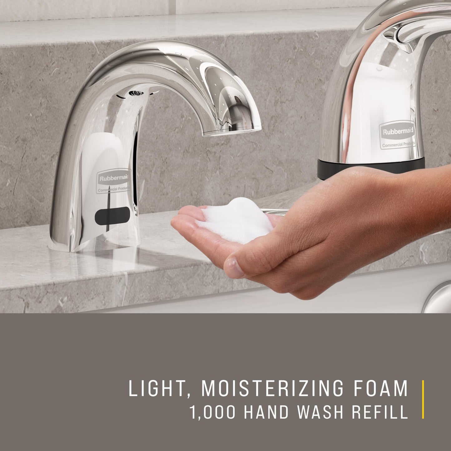 Rubbermaid Commercial Products OneShot Dye & Fragrance Free Foam Hand Soap Refill 800mL Green Seal Certified Compatible with RCP's Touchless OneShot