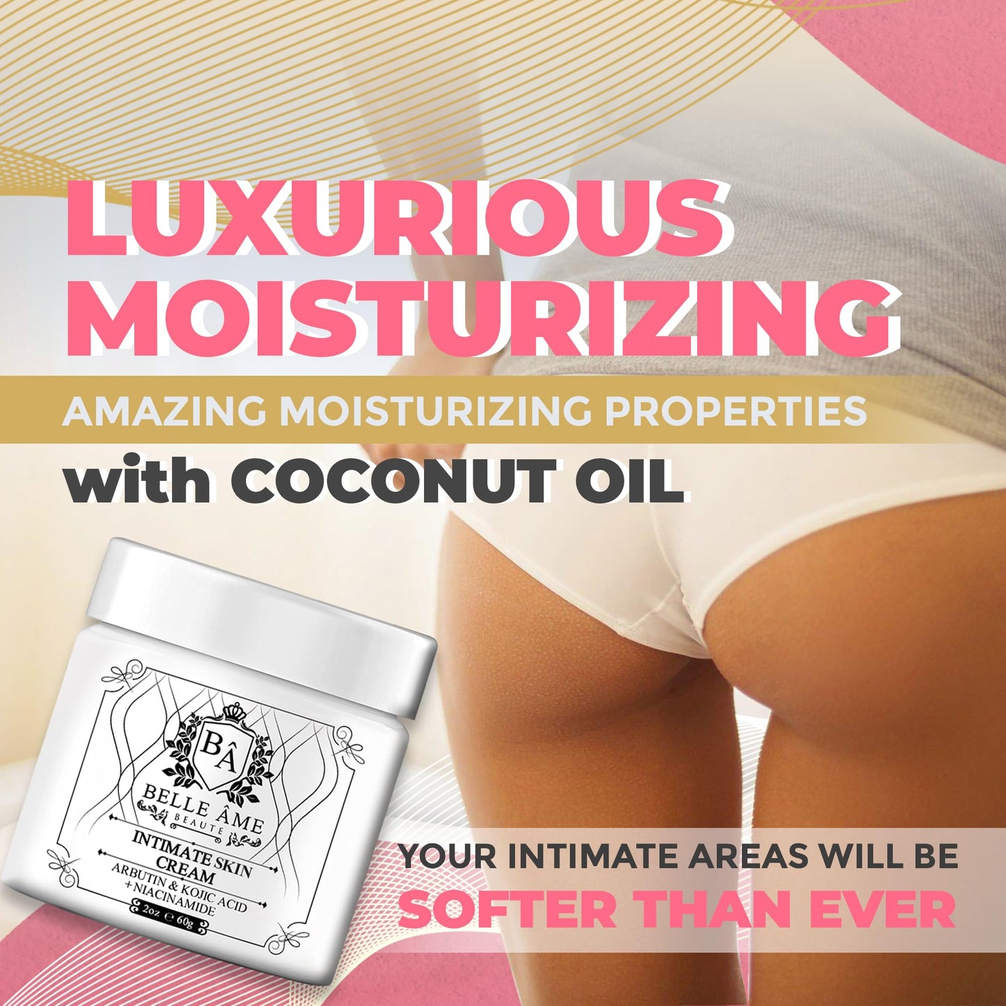 BELLE AME Premium Intimate Brightening Cream - Discoloration Reduction Cream for Uneven Tone -  - 2 oz