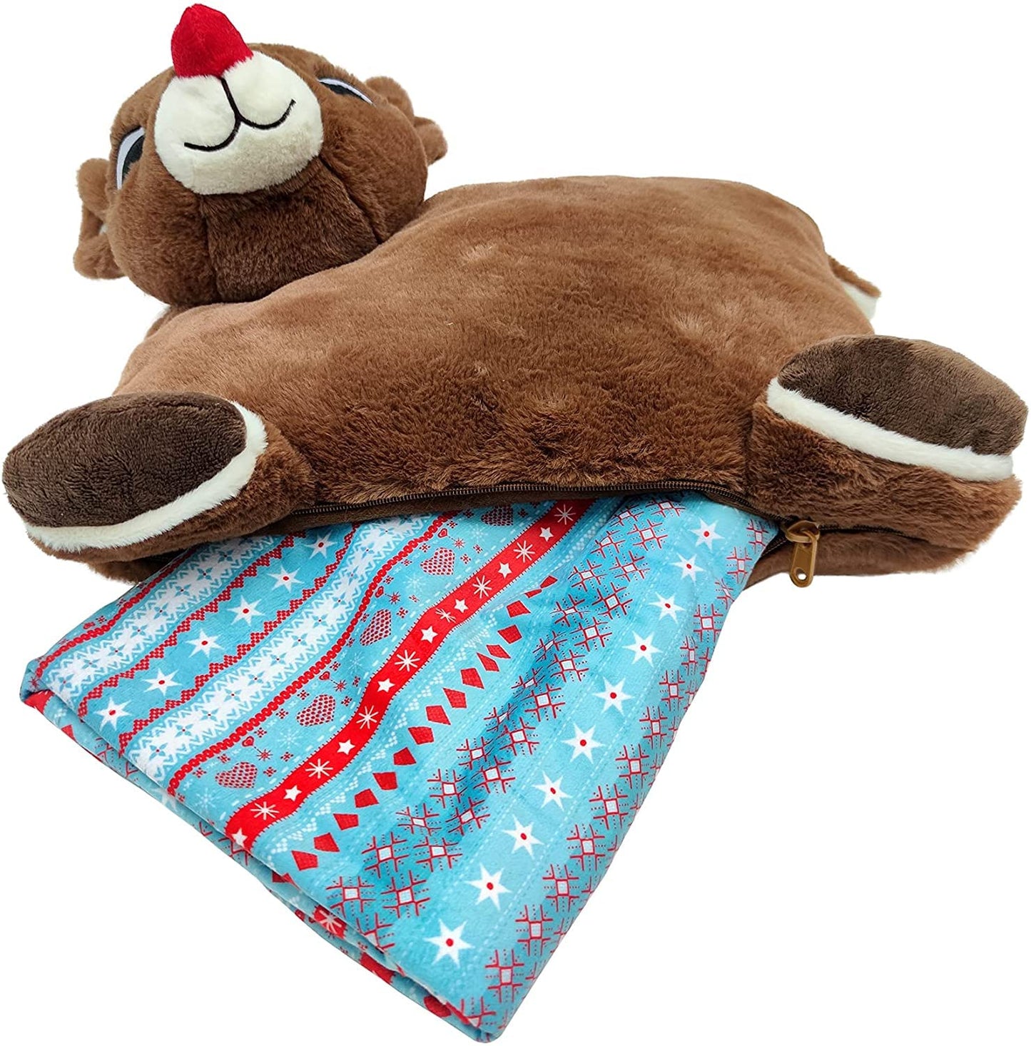 Animal Adventure®| Rudolph The Red-Nosed Reindeer®|Rudolph| Character Cuddle Combos™| 2-in-1 Stow-n-Throw Cuddle Bud with Carrying Handle & Zipper…