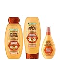 Garnier Whole Blends Honey Treasures Repairing Shampoo, Conditioner + Miracle Nectar Leave-In Set for Dry, Damaged Hair (3 Items), 1 Kit (Packaging