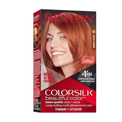 Revlon Colorsilk Beautiful Color Permanent Hair Color, Long-Lasting High-Definition Color, Shine & Silky Softness with 100% Gray Coverage, Ammonia