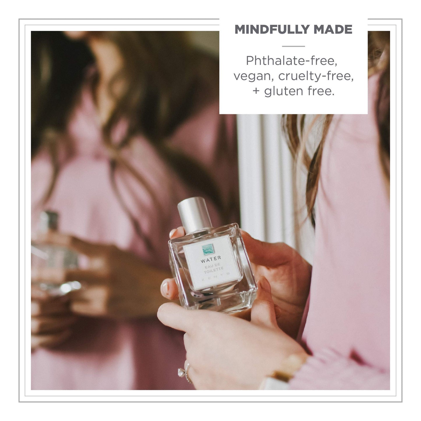 Zents Eau de Parfum (Water) for Women & Men | Long-Lasting Clean Fragrance with Chamomile, Coriander & Lemon | Fresh & Calming Scent | 1.69 oz