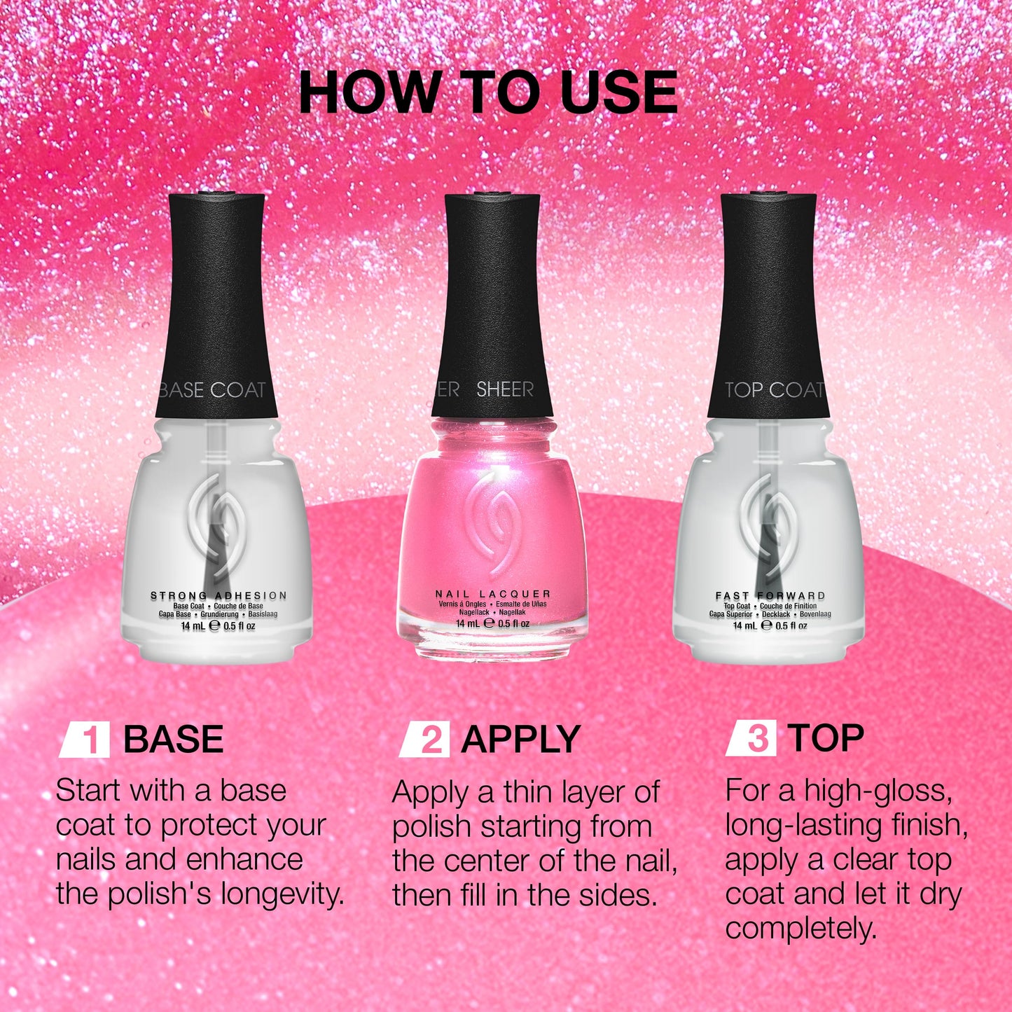 China Glaze CG Nail Lacquer Soft Launch - Sheer Pink Nail Polish, Quick Dry, Chip Resistant, Shimmer Finish for Salon Quality DIY Manicure, 0.5 fl oz Beauty & Personal Care China Glaze