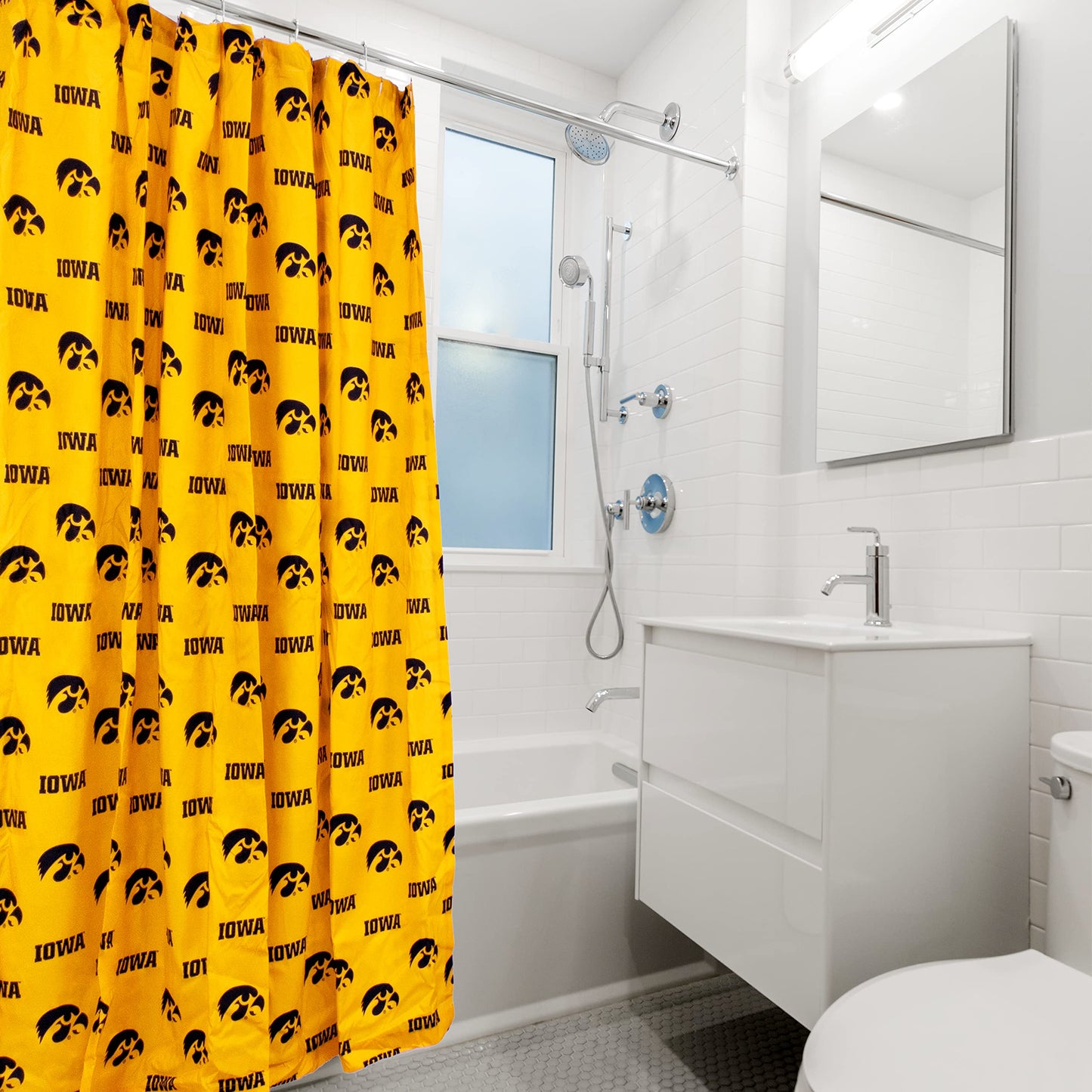 College Covers Everything Comfy Iowa Hawkeyes Bright and Colorful Shower Curtain Cover