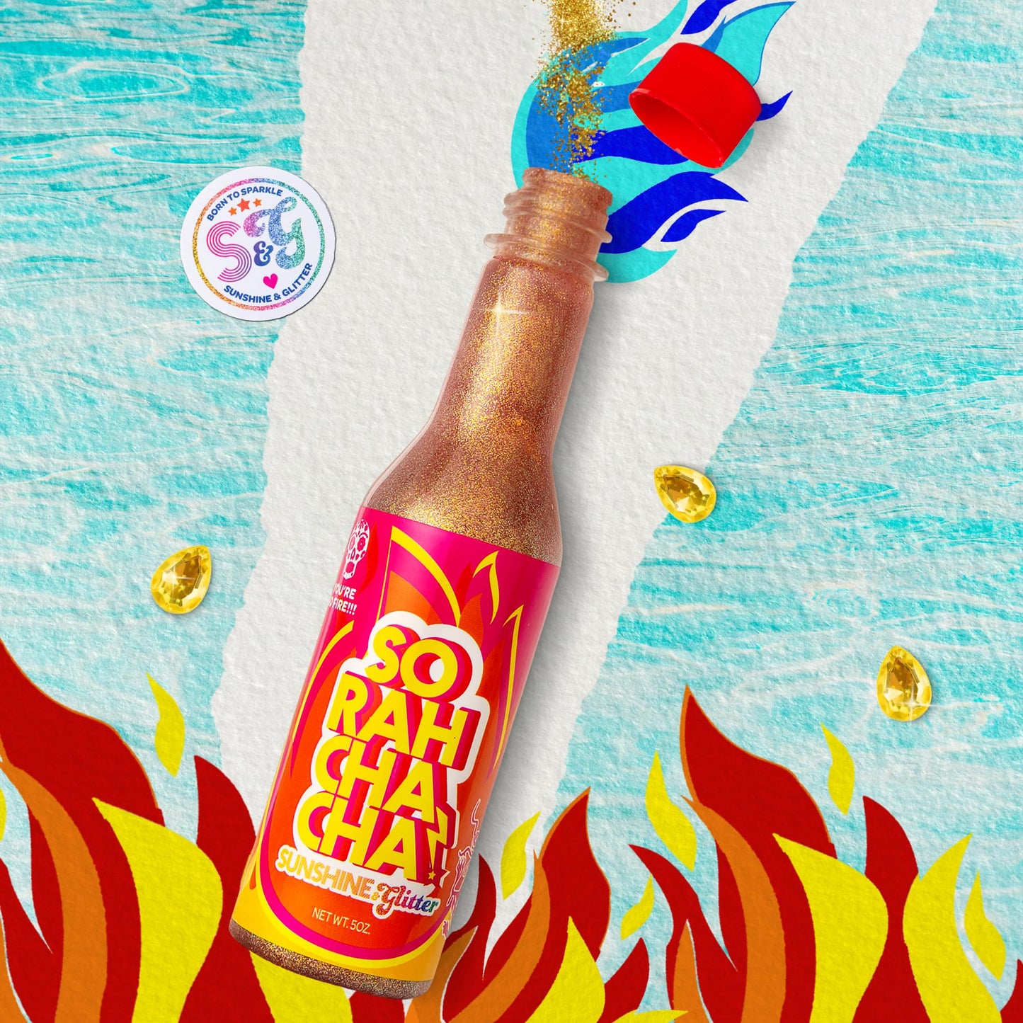 Sunshine & Glitter - SoRahChaCha! - Holographic Body and Face Glitter Gel - Glitter Makeup for Cosplay Biodegradable Glitter, Rose Gold Color, Vegan