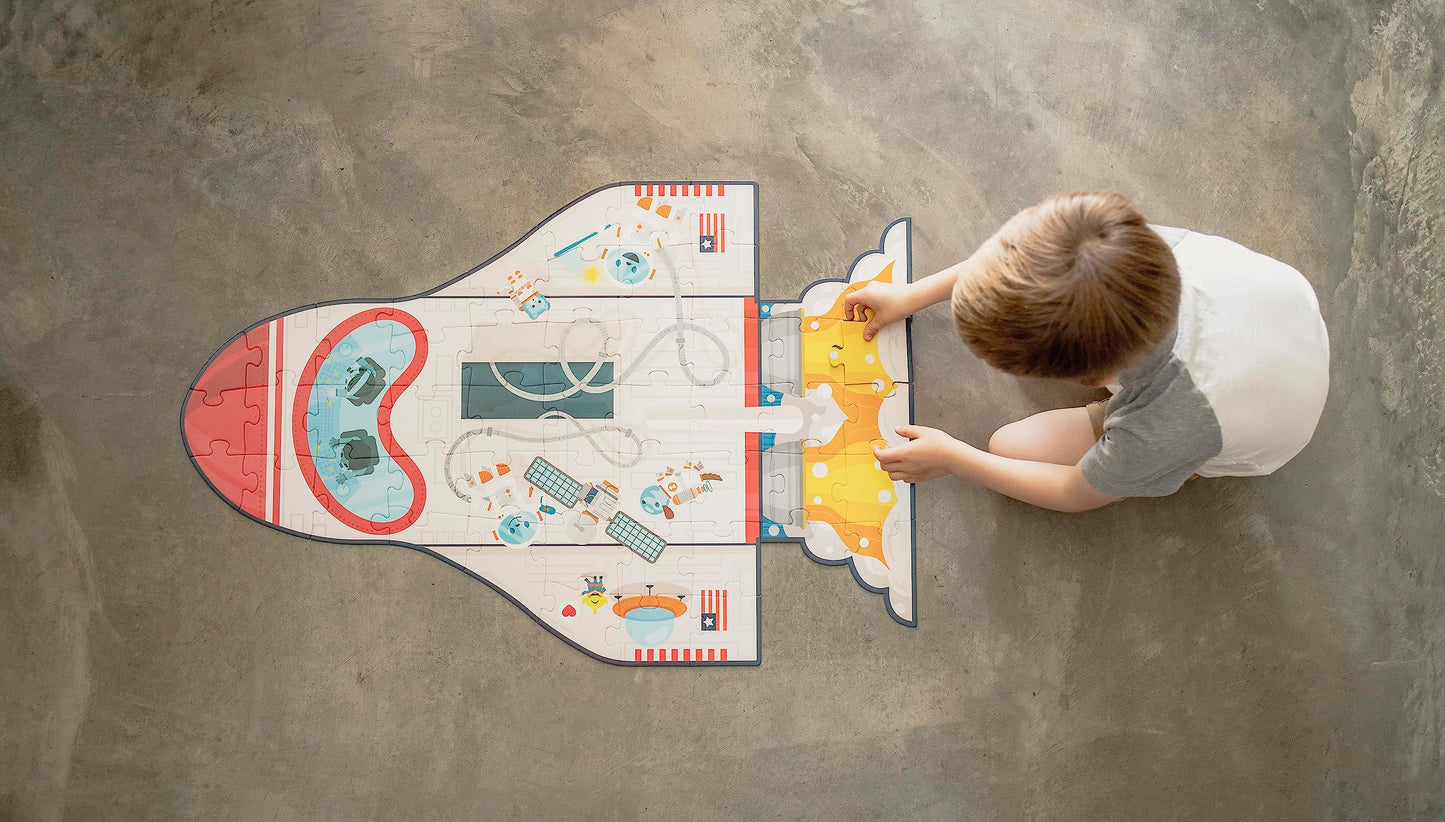 Chuckle & Roar Educational 50 PC Floor Puzzle Spaceship Edition