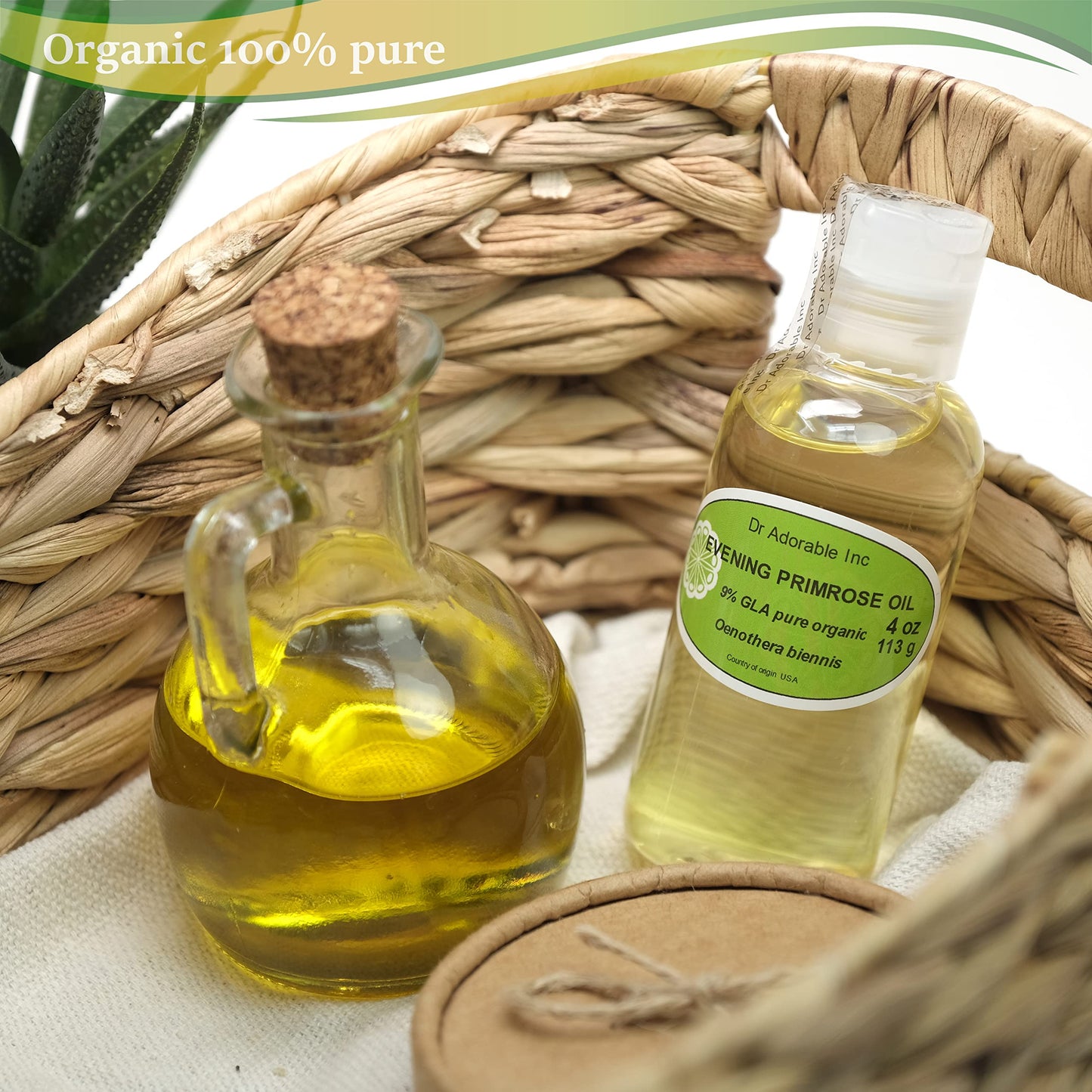 Dr Adorable - 4 oz - Evening Primrose Oil - 100% Pure Natural Organic Cold Pressed
