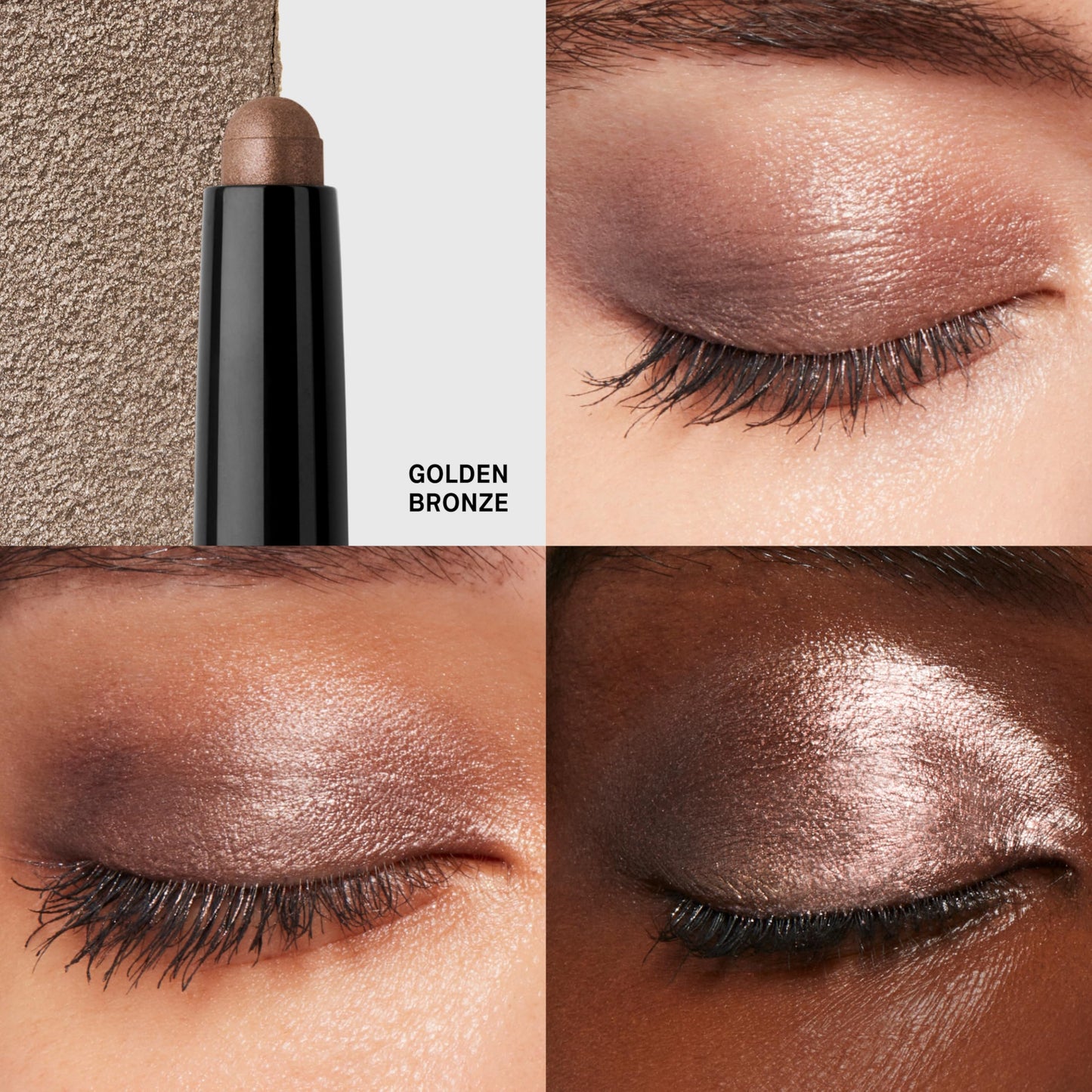 Bobbi Brown Long-Wear Cream Shadow Stick | 24-Hour Eyeshadow Stick | High-Pigment, Buildable Shades with Three Finishes, 0.05 Ounce, Golden Bronze