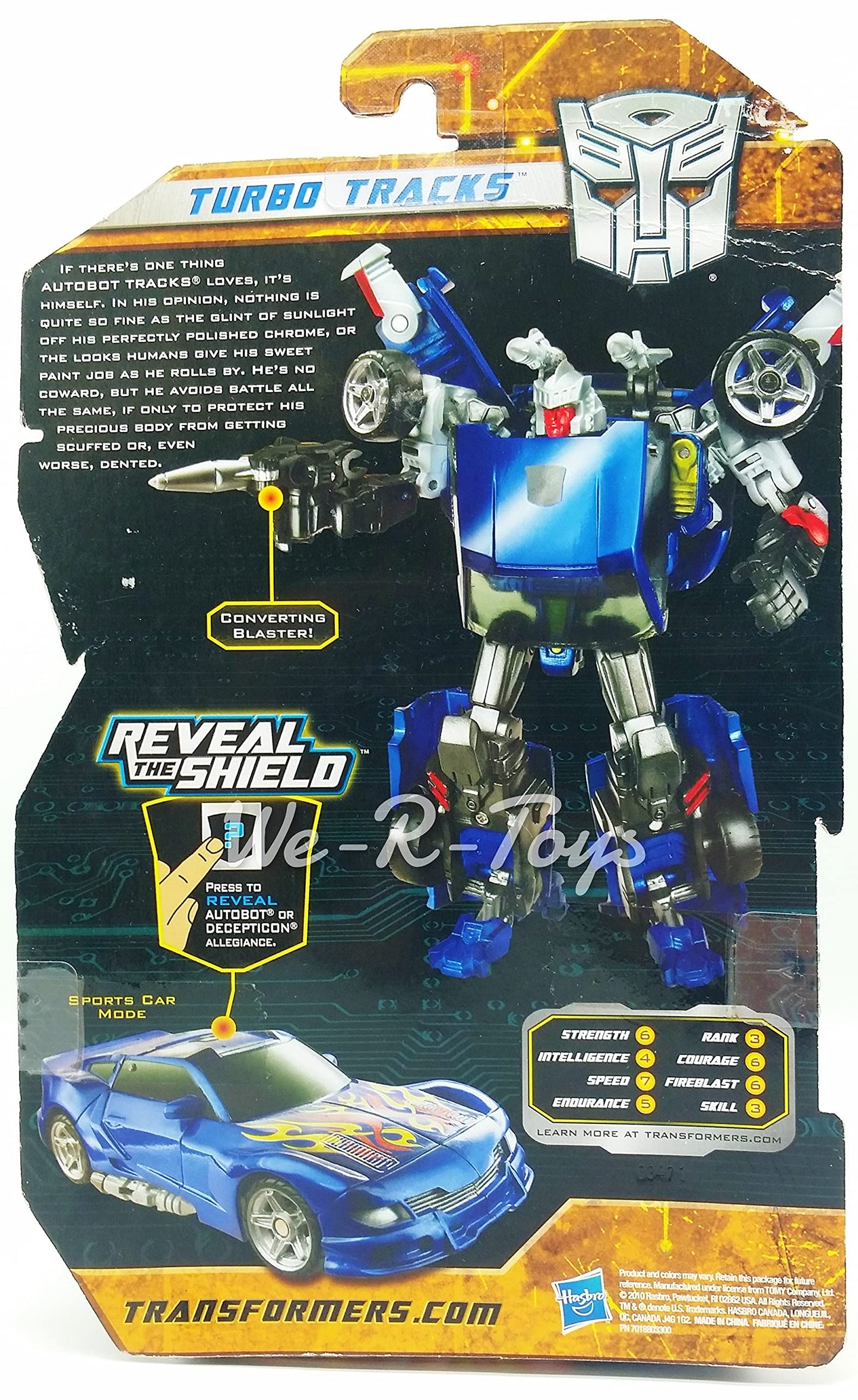 Hasbro Year 2010 Transformers "Reveal The Shield" Series Deluxe Class 6 Inch Tall Robot Action Figure - TURBO TRACKS with 2 Converting Blasters…